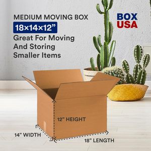 Hộp USA 10-Gói di chuyển vừa hộp các tông sóng 18 \ "L x 14 \" W x 12 \ "H lưu trữ và vận chuyển đóng gói 18x14x12 - Product Image 2