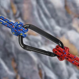 8 CM China Custom Camping Hiking Outdoor Small Safety Snap Hook Clip Logo Keychain Locking Aluminum Alloy Flat Carabiner