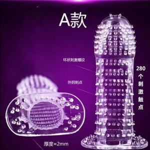 الأكثر مبيعًا سيليكون متعدد الأشكال طقم أسنان سبايك واقي ذكري كريستالي شفاف للبالغين ألعاب جنسية واقي ذكري شفاف قابل لإعادة الاستخدام للرجال البالغين - Product Image 2