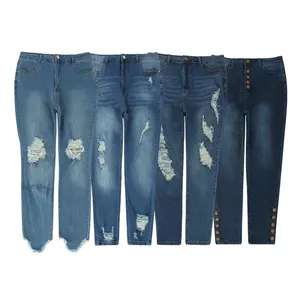 Manufacturer Provides Slim Jeans For Women Skinny High Waisted Blue Denim Pencil Jeans Skinny Stretch Pants Woman Pants