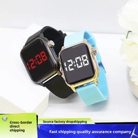 Jam Tangan Elektronik Digital LED Plastik Persegi Fashion Outdoor Olahraga 2026 Terbaru untuk Pelajar Anak-anak Unisex Hadiah