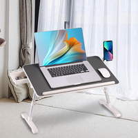 Petit bureau d'étude pliable en métal avec tiroir, table relevable pour ordinateur portable, table de dortoir, table à manger, meubles de chambre à coucher