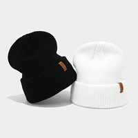 Gorro de Punto Unisex, Popular, con Etiqueta de Cuero Privada, Logotipo Personalizado, Gorro Deportivo, Gorro de Invierno, Gorro de Viaje