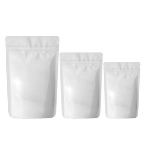Black White Matte Doypack <strong>Aluminum</strong> Foil Stand up <strong>Pouch</strong> Resealable Ziplock Food Packaging Bags for Food Storage - Product Image 3