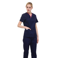 Nouveau Style élastique logo personnalisé uniformes d'hôpitaux gommages manteaux de laboratoire médical uniforme d'infirmière unisexe gommages uniformes costume