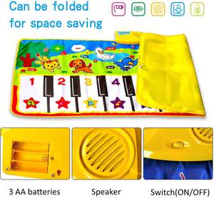 Tapis de danse musical <span class=keywords><strong>pour</strong></span> enfants, vente directe d'usine, clavier de piano à 19 touches, tapis de jeu de piano, tapis tactile animal, jouet musical - Product Image 4