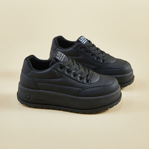 Nouvelles chaussures compensées décontractées à la mode, dessus en PU, semelle extérieure légère, plateforme confortable, baskets pour femmes - Product Image 4