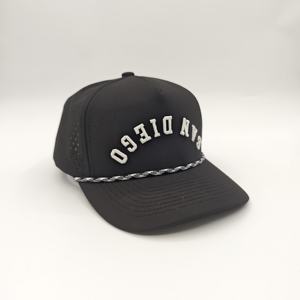 Casquette de baseball ajustable à 5 panneaux en polyester/coton de haute qualité, visière incurvée, imperméable, logo brodé personnalisé, style sportif léopard, golf - Product Image 2