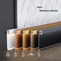 Office Engineering Light Troughs Aluminium legierung nach unten leuchtende Sockel leisten mit geschnittenen Eck lichtern zum Verstecken