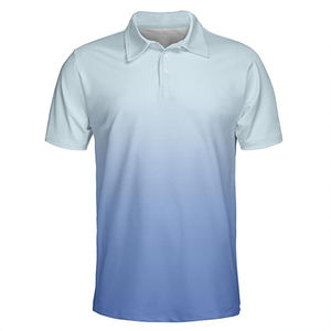 Camisetas transpirables de color degradado, ropa deportiva de LICRA de poliéster personalizada, camiseta de Golf elástica sublimada para hombre - Product Image 2