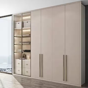 Fabricant de premier plan, armoire de rangement pour vêtements en verre de style luxueux, armoire moderne en mélamine, chambre à coucher, dressing sur mesure - Product Image 4