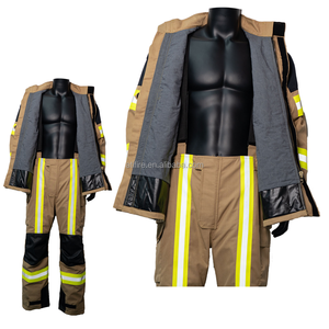EN469 Nomex Aramide <span class=keywords><strong>Pompier</strong></span> Costume <span class=keywords><strong>Pompier</strong></span> Uniforme Costumes Lutte Contre L'incendie Costume <span class=keywords><strong>Pompier</strong></span> Costume Vêtements SCBA PPE - Product Image 3