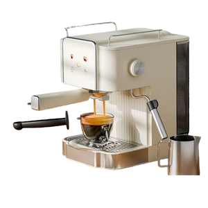 Cafetera Semiautomática Italiana de 20 Bares - Máquina de Espresso Doméstica de Alta Presión de Acero Inoxidable con Función de Espuma de Leche - Product Image 1