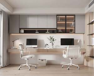 Ensembles de meubles de bureau personnalisés, bibliothèque combinée avec un bureau, derniers ensembles de meubles de bureau - Product Image 2