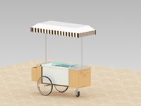 Mini chariot électrique Mobile chariot de nourriture de petit déjeuner de crème glacée chariot de hot-dog moderne chariot à gaufres à bulles à vendre
