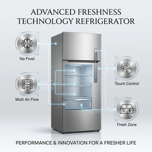 Refrigerador con Dispensador de Agua No Frost de 325L, Control Táctil, Flujo de Aire Múltiple, <span class=keywords><strong>Puerta</strong></span> Reversible, Neveras con Congelador Superior - Product Image 4