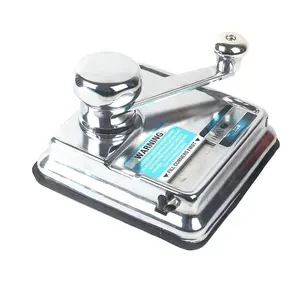 High Quality Silver Square Stainless Steel Cigarette Rolling Machine Hand Metal Tobacco Roller