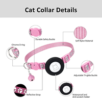 Chien gps trackers collier mini traceur pour animaux de compagnie réfléchissant échappée airtag chat collier avec cloche airtag chien collier titulaire étanche