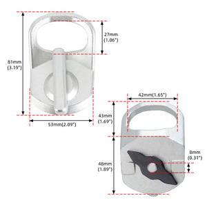 Anillo de Seguridad Polaris D Ring Lock de 50 mm, Acero Aleado, Doble Gancho con Pasador de Seguridad para Ranger Xpedition 2024 2025 - Product Image 2