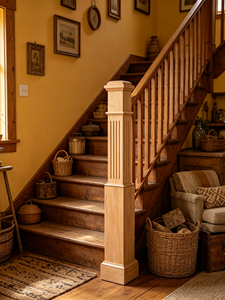 EFS Solid <b>Wood</b> Staircase Newel <b>Post</b> 6 1/4 in X 55 1/2 in Modern Design Durable Stair Part 2-Year Warranty for Home Apartment - Product Image 5