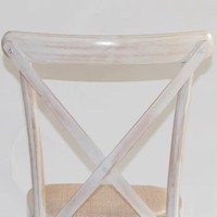 Chaise de salle à manger en rotin à dossier croisé en bois de chêne antique de haute qualité, chaises de jardin de restaurant, chaises de mariage