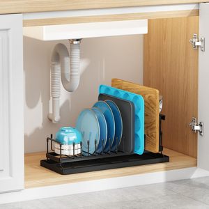 Stainless Steel Extensible Dish Drainer Removable Cutlery Holder Dish Drying <b>Rack</b> Extendable <b>Kitchen</b> Dish <b>Rack</b> - Product Image 4