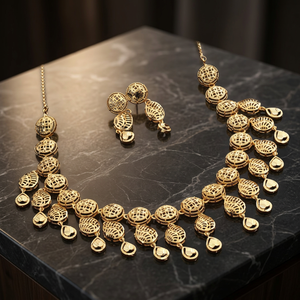 Collares de Moda Estilo Dubái al por Mayor, Juego de Joyería Turca de Latón Chapado en Oro de 14K, 18K y 24K, Diseño Turco, Juego de Joyería Tradicional - Product Image 2