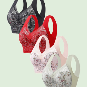 Biancheria intima senza cuciture, seno piccolo da donna, sport estivi sottili, un bellissimo reggiseno a coppa fisso tipo gilet senza anello in acciaio - Product Image 1
