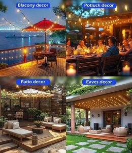 Luci Solari da Esterno Impermeabili per Giardino, Terrazzo, <span class=keywords><strong>Balcone</strong></span>, Campeggio, Feste - Lampade Decorative Retrò a Filo - Product Image 4