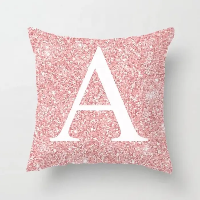 Customized Throw Pillow with Words Covers Pink Sofa Custom Pillow Case