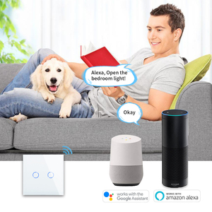 UK Smart Home Applique Murale <span class=keywords><strong>Interrupteur</strong></span> Rétro Noir Cristal Verre Panneau Lumière Tactile Wifi Connectivité 86MM 1/2/3 10A Étanche - Product Image 6