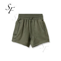 Shorts de jogging décontractés en coton molletonné écologique pour hommes avec logo personnalisé, idéaux pour la gym, l'entraînement et la course, avec poches, style boardshorts