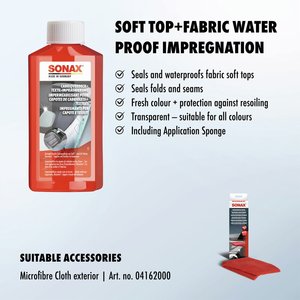 Kit de nettoyage et d'imprégnation des toits convertibles en deux parties, ensemble complet pour toits souples - Product Image 2