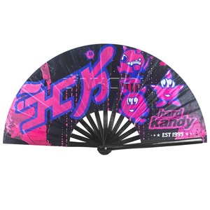 Ventilador Clack con estampado personalizado, ventilador de mano de Bambú - Product Image 3