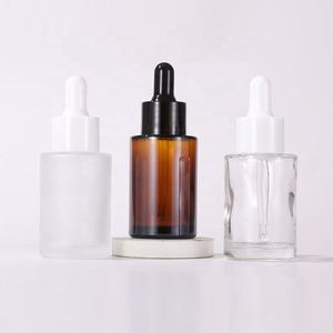 Botella de Vidrio Transparente Azul Esmerilado de 1oz 30ml 50ml con Tapa con Gotero para Aceite, Envase para Cosméticos, Cuidado de la Piel y Aceites Esenciales - Product Image 3