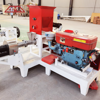Machine à granulés d'aliments pour poissons flottants de type diesel | Machine d'extrudeuse d'aliments pour poissons flottants et coulants