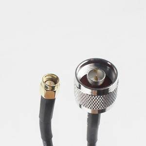 Connecteur coaxial mâle vers sma, 1 pièce, RG58, noir, perte inférieure, câble <span class=keywords><strong>lmr200</strong></span> - Product Image 2