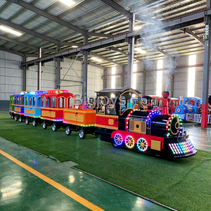 Les enfants jouent au jeu manèges piste Mini Happy Trackles train manèges équipement de divertissement en plein air à vendre - Product Image 2