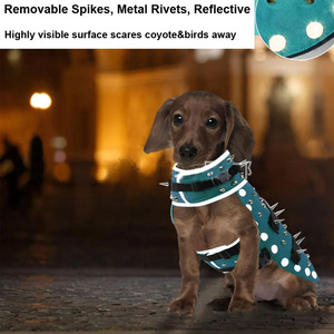 Nuevo diseño único, ropa reflectante visible para mascotas, arnés para perros, chaleco, chaqueta, remaches de Metal, ropa cálida antimordedura para perros - Product Image 6
