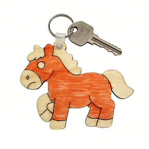 Décoration de mariage, Cadeaux Fête des Mères, Porte-clés Pomy tendance en gros, Supports vierges en bois contreplaqué - Product Image 5