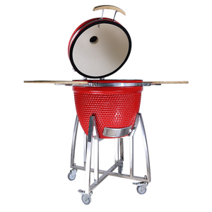 <span class=keywords><strong>Barbecue</strong></span> Kamado au charbon de bois Auplex Premium Argentina <span class=keywords><strong>en</strong></span> céramique moderne de 23,5 pouces avec chariot <span class=keywords><strong>en</strong></span> acier inoxydable, style allemand pour fumer - Product Image 2