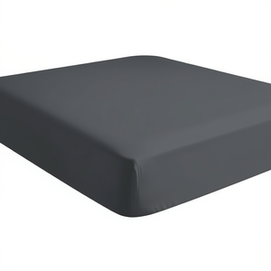 <b>Fitted</b> <b>Sheet</b> 100% Cotton Dark Grey Italian <b>Single</b> 90x200cm - Product Image 3