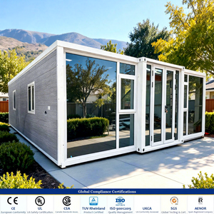 Maison préfabriquée extensible en conteneur, isolée, pour hiver et montagne, dépliable en 1 heure, 30x40 pieds, 2, 3, 4 ou 5 chambres, type chalet compact - Product Image 1