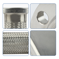Raccord de tuyau d'usine CNJS Ss304 grillage en acier inoxydable Flexible soufflet bride en métal tuyau tressé