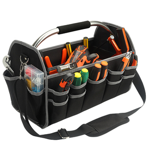 Sac à outils pour électricien en Oxford multi-usages, robuste, avec fermeture éclair et fond en plastique - Product Image 4