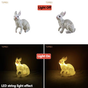 Statue <span class=keywords><strong>de</strong></span> lapin LED réaliste grandeur nature blanc chaud avec indice <span class=keywords><strong>de</strong></span> protection IP65, certification CE ROHS pour la planification d'événements <span class=keywords><strong>de</strong></span> Pâques et du Nouvel An - Product Image 4
