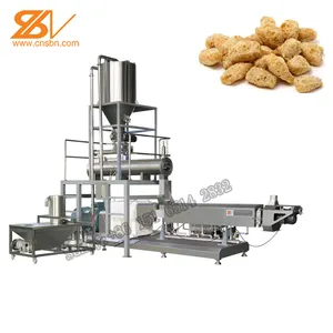 Application of soya protein chunks 220-400v tissued textured soy bean protein production line