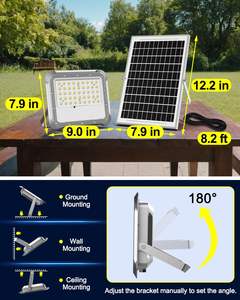 Wholesale Outdoor <b>Solar</b> Flood <b>Light</b> 1200W 1500W Aluminum Material Lamp With Motion Sensor - Product Image 5