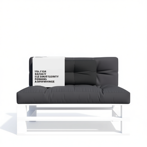 Cojín de tela antracita para paletas de exterior, 47.2x15.7x4.7 pulgadas, cuadrado, sólido, tejido para todas las estaciones - Product Image 1