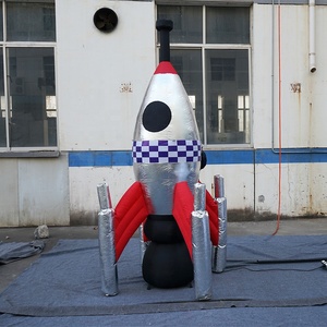 Modèle de fusée spatiale gonflable <span class=keywords><strong>Waha</strong></span> - Tissu Oxford, taille personnalisable, ventilateur intégré, utilisation intérieure/extérieure - Product Image 3